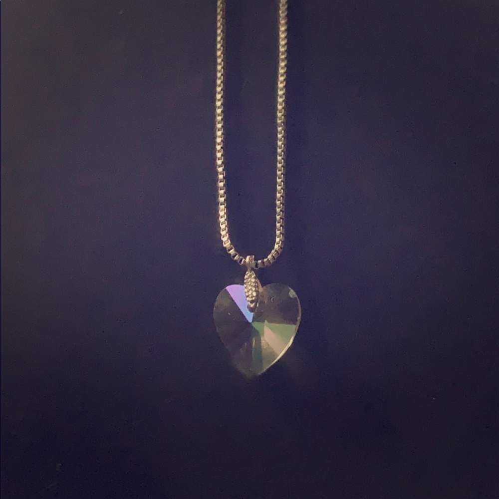 Small heart pendant necklace with lobster clasp